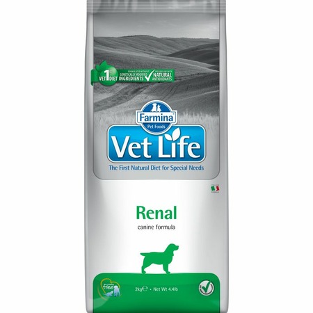 Сухой корм Farmina Vet Life Natural Diet Renal для собак при хронической почечной недостаточности - 2 кг фото 1