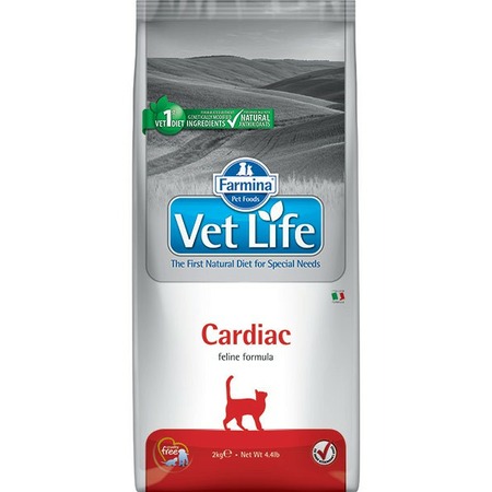Farmina Vet Life Cat Cardiac ветеринарный диетический сухой корм для взрослых кошек с хронической сердечной недостаточностью фото 1