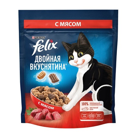 Felix Двойная Вкуснятина для кошек, с мясом - 0,200 кг фото 1