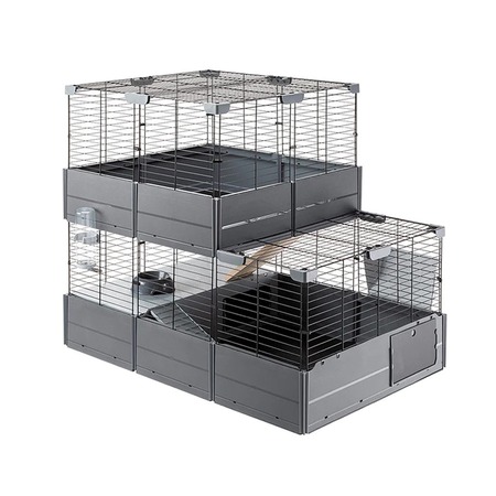 Ferplast Cage Multipla Double клетка для мелких домашних животных, модульная, черная - 107,5x72h96,5 см фото 1