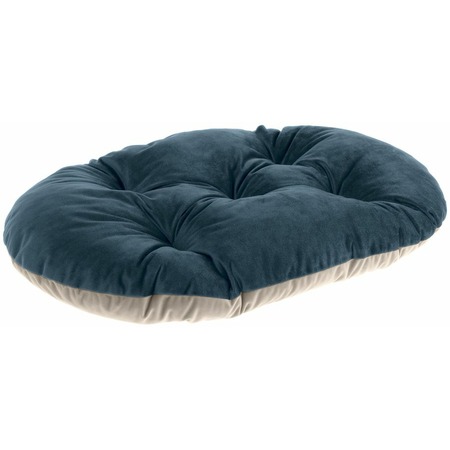 Ferplast Prince Cushion велюровая подушка для кошек и собак, сине-бежевая размер 65, 65x42 см фото 1