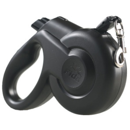 Fida Styleash Стильная рулетка 3 м с выдвижным шнуром для собак мелких пород до 12 кг черная фото 1
