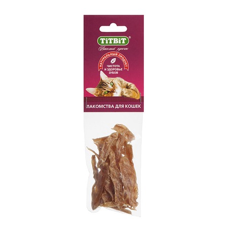 Titbit филе куриное (соломка) для кошек - мягкая упаковка - 35 г фото 1