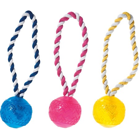 Flamingo игрушка для игр на воде "Мяч на верёвке", термопластичная резина, 6,5 см фото 1