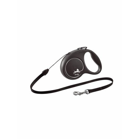 flexi Black Design cord S поводок-рулетка для собак, черная 5 м, до 12 кг фото 1