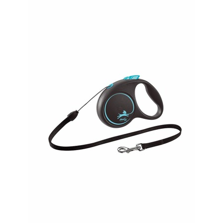 flexi Black Design cord S поводок-рулетка для собак, голубая 5 м, до 12 кг фото 1