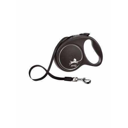 flexi Black Design tape L поводок-рулетка для собак, черная 5 м, до 50 кг фото 1