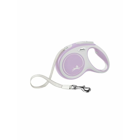 flexi New Comfort tape M поводок-рулетка для собак, светло-розовая 5 м, до 25 кг фото 1