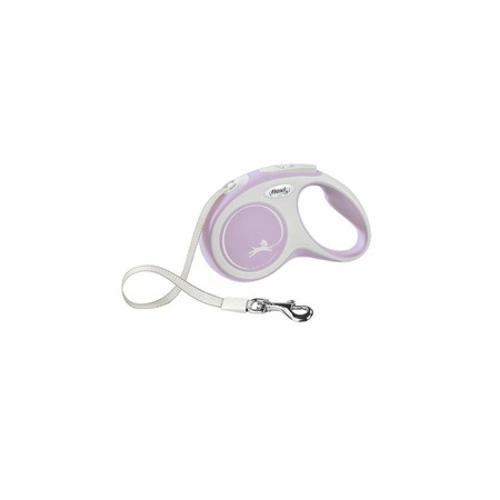 flexi New Comfort tape S поводок-рулетка для собак, светло-розовая 5 м, до 15 кг фото 1