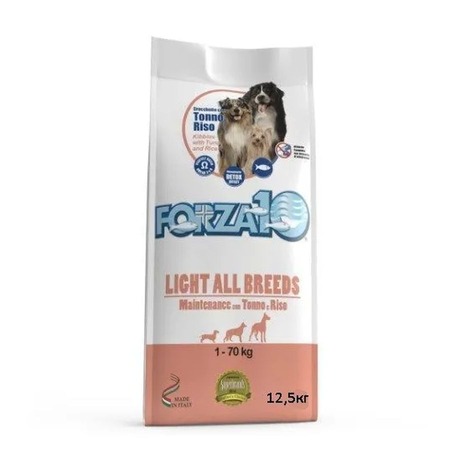 Forza10 Maintenance Light Tonno/Riso сухой корм для взрослых собак всех пород с избыточным весом, с тунцом и рисом - 12,5 кг фото 1