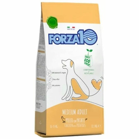 Forza10 Maintenance Medium Pollo/Patate сухой корм для взрослых собак средних пород с курицей и картофелем - 12,5 кг фото 1