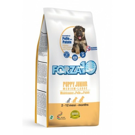 Forza10 Maintenance Puppy Junior Pollo/Patate сухой корм для щенков средних и крупных пород с курицей и картофелем - 12,5 кг фото 1
