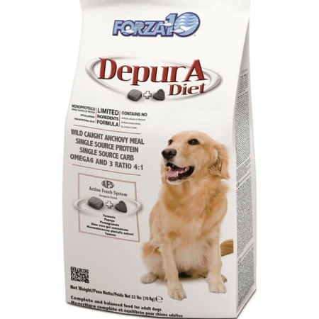 Forza10 Depura Active полнорационный диетический корм для взрослых собак для очищения организма от токсинов, с рыбой  - 10 кг фото 1