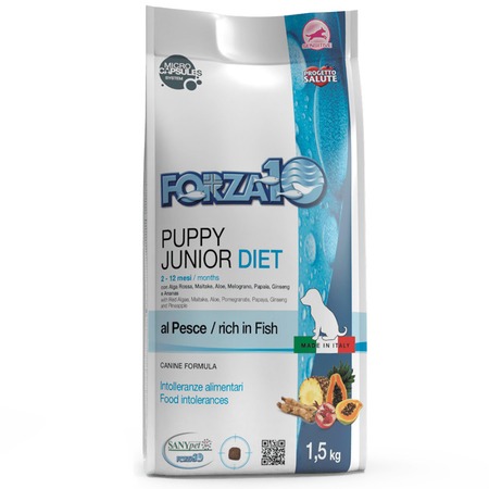 Сухой корм Forza10 Puppy Junior Diet для щенков и собак в период беременности и лактации при аллергии из рыбы - 1,5 кг фото 1