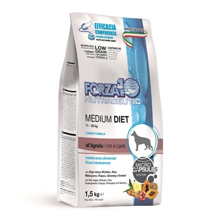 Сухой корм Forza10 Medium Diet для взрослых собак средних пород из ягненка с микрокапсулами - 1,5 кг фото 1