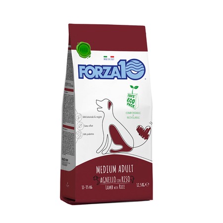 Forza10 Maintenance сухой корм для взрослых собак средних и крупных пород с ягненком и рисом - 12,5 кг фото 1