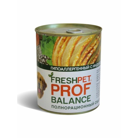 Freshpet Prof Balance полнорационный влажный корм для собак, фарш из индейки и тыквы, в консервах - 850 г фото 1