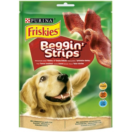Friskies Beggin Strips лакомство для собак, с ароматом бекона - 120 г фото 1