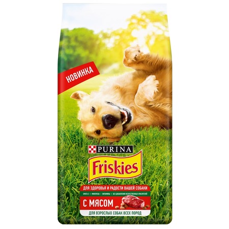 Friskies полнорационный сухой корм для собак, с мясом фото 1