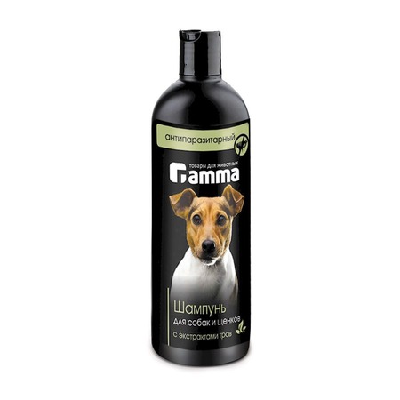 Gamma шампунь для собак и щенков, антипаразитарный, с экстрактом трав - 250 мл фото 1
