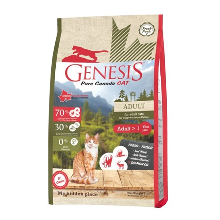 Genesis Pure Canada My hidden place сухой корм для взрослых кошек с говядиной, ягненком и мясом оленя фото 1