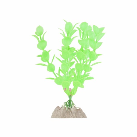 Glofish растение для аквариума пластиковое флуоресцентное зеленое 13 см фото 1