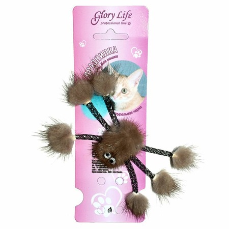 Glory Life игрушка для кошек паук из норки на картоне с еврослотом мягкая фото 1