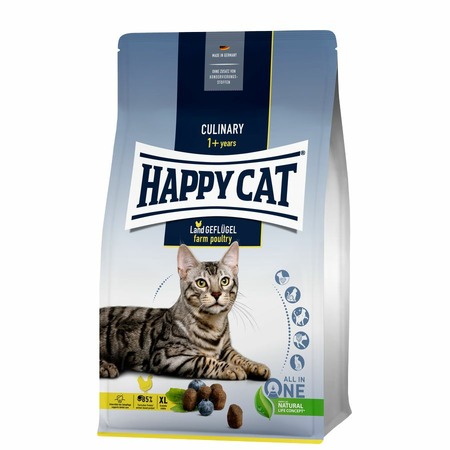 Happy Cat Culinary полнорационный сухой корм для кошек, с домашней птицей фото 1