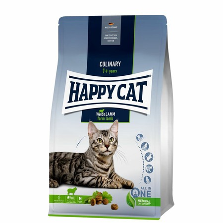 Happy Cat Culinary полнорационный сухой корм для кошек, с пастбищным ягненком фото 1