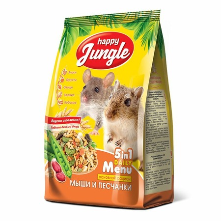 Happy Jungle сухой корм для мышей и песчанок - 400 г фото 1