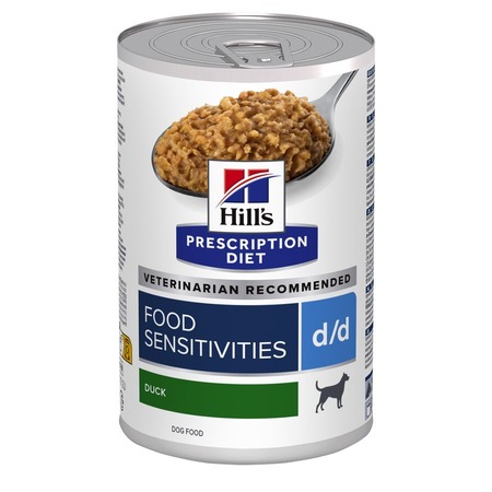 Hills Prescription Diet d/d Food Sensitivities диетический влажный корм для собак при лечении прищевых аллергий, с уткой, в консервах - 370  г х 6 шт фото 1