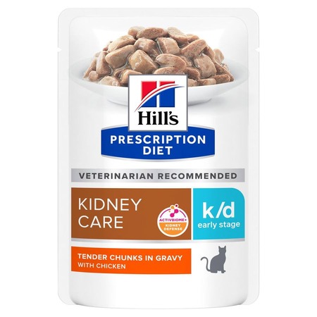 Hills Prescription Diet k/d Early Stage для кошек, лечение заболеваний почек, с курицей, в паучах - 85 г фото 1