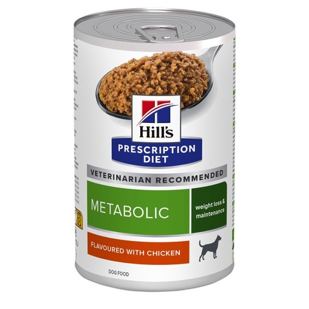 Hills Prescription Diet Metabolic диетический влажный корм для собак для коррекции веса, с курицей, в консервах - 370  г х 6 шт фото 1