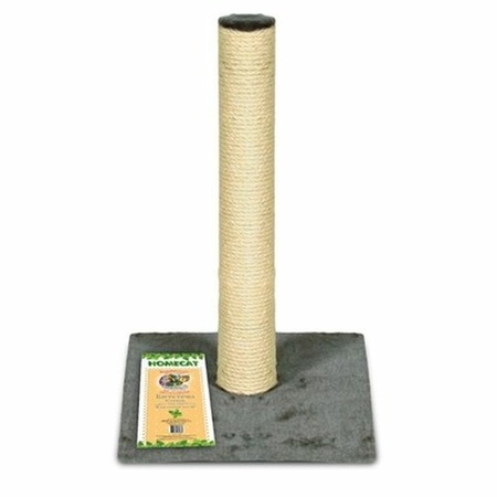 HOMECAT Макси когтеточка столбик для кошек ковролин джут серый, 41х41х63 см фото 1