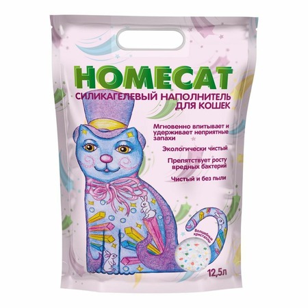 HOMECAT силикагелевый наполнитель для кошачьих туалетов - 12,5 л фото 1