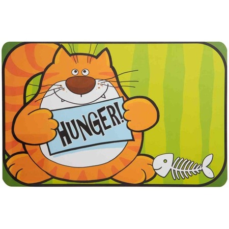 Homepet Most Hungry Cat коврик под миску - 28х43 см фото 1