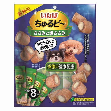 Inaba Churu Bee лакомство-трубочки для собак, для здоровья ЖКТ, с куриным филе - 10 г, 8 шт фото 1
