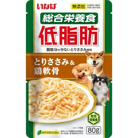 Inaba Teishibo полнорационный влажный корм для собак, куриное филе с куриными хрящами, волокна в желе, в паучах - 80 г фото 1