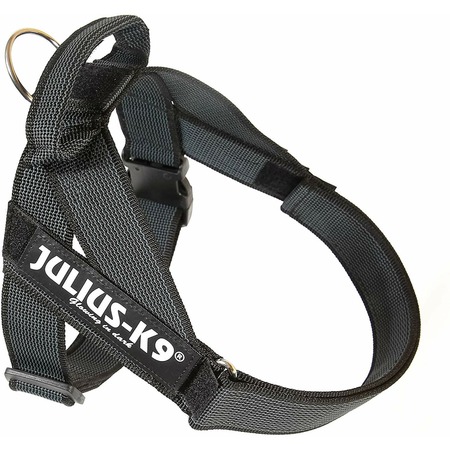 Julius-K9 шлейка для собак Color & Gray 0, 57-74 см / 14-25 кг, черная фото 1
