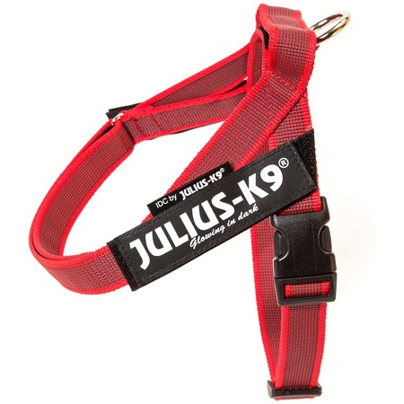 Julius-K9 шлейка для собак Color & Gray 2, 67-97 см / 28-40 кг, красная фото 1