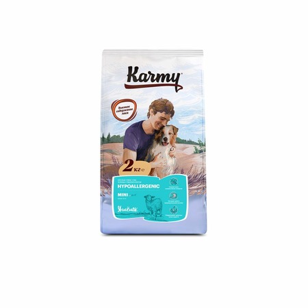 Karmy Hypoallergenic Mini полнорационный сухой корм для собак мелких пород при аллергии, с ягненком - 2 кг фото 1