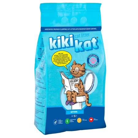 KikiKat комкующийся бентонитовый наполнитель для кошачьего туалета супер-белый - 5 л фото 1