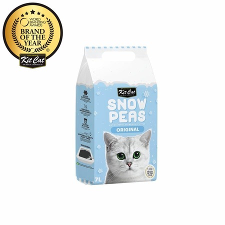 Kit Cat Snow Peas наполнитель для туалета кошки биоразлагаемый на основе горохового шрота оригинал - 7 л фото 1