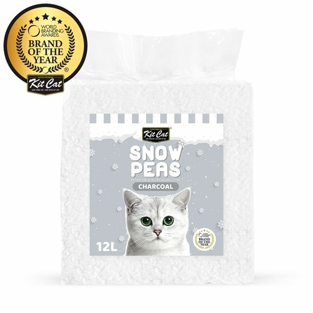 Kit Cat Snow Peas наполнитель для туалета кошки биоразлагаемый на основе горохового шрота с акивированным углем фото 1