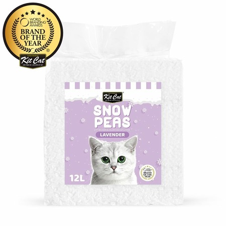 Kit Cat Snow Peas наполнитель для туалета кошки биоразлагаемый на основе горохового шрота с ароматом лаванды фото 1