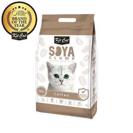 Kit Cat SoyaClump Soybean Litter Coffee соевый биоразлагаемый комкующийся наполнитель с ароматом кофе - 7 л фото 1