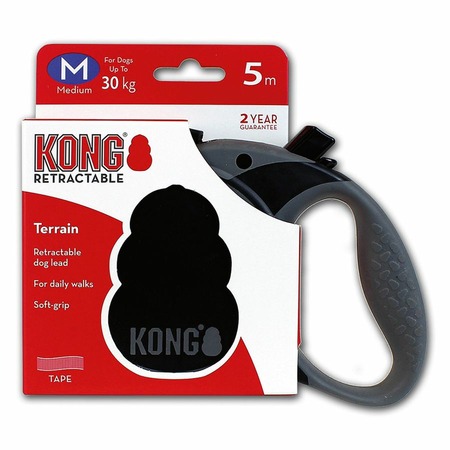 Kong рулетка Terrain M (до 30 кг) лента 5 метров черная фото 1
