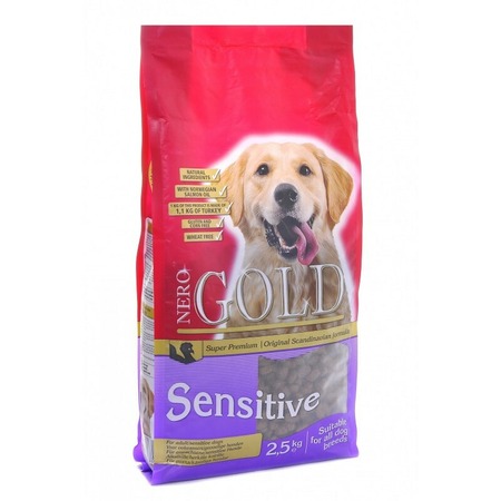 Nero Gold Adult Dog Sensitive Turkey & Rice сухой корм для собак с чувствительным пищеварением, с индейкой и рисом фото 1