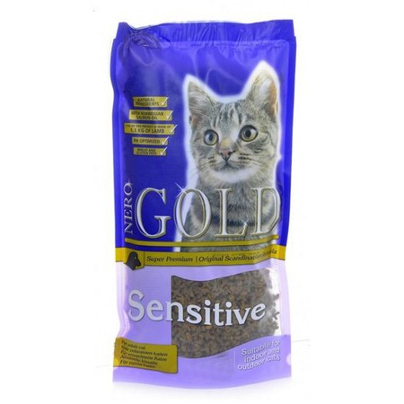 Nero Gold Cat Adult Sensitive сухой корм для кошек с чувствительным пищеварением, с ягненком - 18 кг фото 1