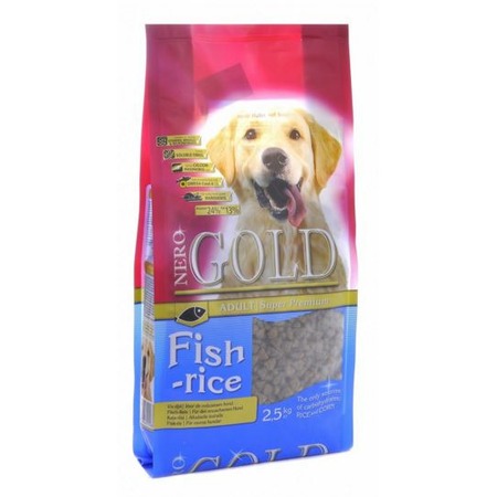 Nero Gold Adult Dog Fish & Rice сухой корм для собак, с рыбным коктейлем, рисом и овощами фото 1